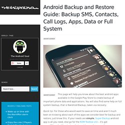 Best Android Apps for Backup and Restore
