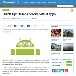 Quick Tip: Reset Android default apps
