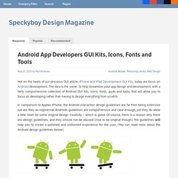 Android App Developers GUI Kits, Icons, Fonts and Tools