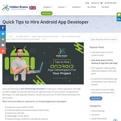 Quick Tips to Hire Android App Developer