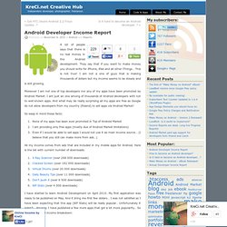 Android Developer Income Report