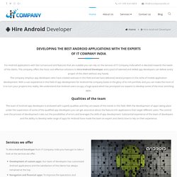 Hire Full Time Android App Developer India, USA, UK, Canada