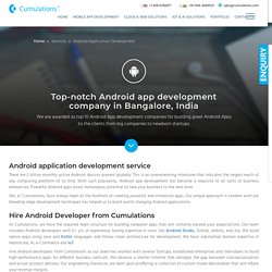 #1 Android App Development Company in Bangalore, India