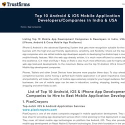 Top 10 Android & iOS App Development Companies in India - 2020