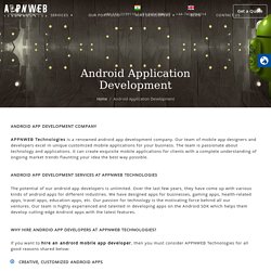 Custom Android App Development Services Company in India