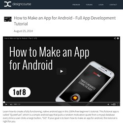How to Make an App for Android - Full App Development Tutorial