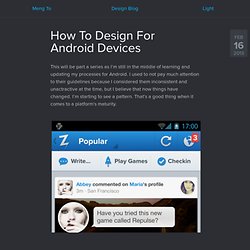How To Design For Android Devices