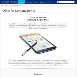 Free Office for Android Samsung Galaxy Note. Download app for free - Kingsoft Office