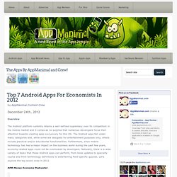 Top 7 Android Apps For Economists In 2012