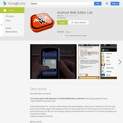 Android Web Editor Lite
