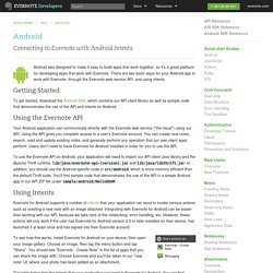 Android - Evernote Developers