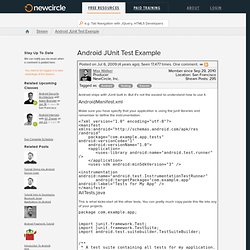 Android JUnit Test Example