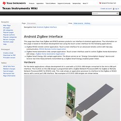 Android ZigBee Interface