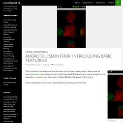 Android Lesson Four: Introducing Basic Texturing