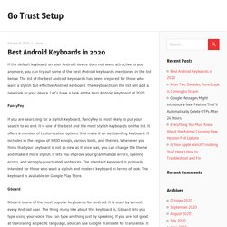 Best Android Keyboards in 2020 - Go Trust Setup