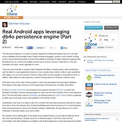 Real Android apps leveraging db4o persistence engine (Part 2)