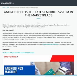 Android POS Is The Latest Mobile System In The Marketplace - masterline