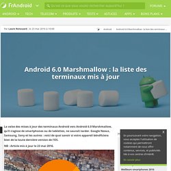 Android 6.0 Marshmallow : la liste des terminaux mis à jour