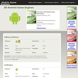 2D Android Game Engines - MobileGameEngines.com