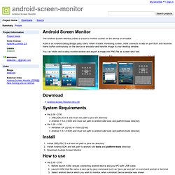 android-screen-monitor - Android Screen Monitor