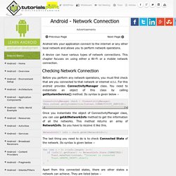 Android Network Connection