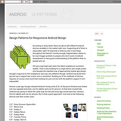 Design Patterns for Responsive Android Design