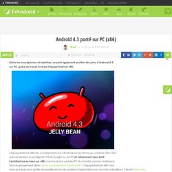 Android 4.3 porté sur PC (x86)