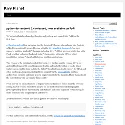 python-for-android 0.4 released, now available on PyPI