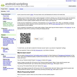 android-scripting - Scripting Layer for Android brings scripting languages to Android.