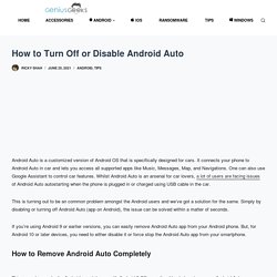 How to Turn Off Android Auto in Few Seconds - GeniusGeeks