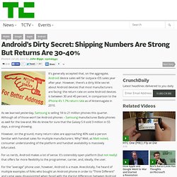 Android’s Dirty Secret: Shipping Numbers Are Strong But Returns Are 30-40%