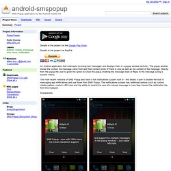 android-smspopup - Project Hosting on Google Code