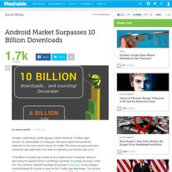 Android Market Surpasses 10 Billion Downloads