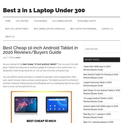 Best Cheap 10 inch Android Tablet in 2020 Reviews/Buyers Guide