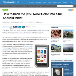 How to hack the $250 Nook Color into a full Android tablet