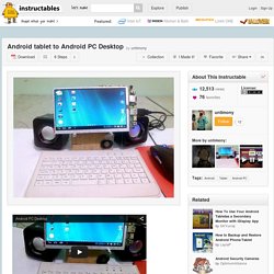 Android tablet to Android PC Desktop