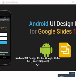 Android UI Design Kit for Google Slides 1.0 [Free Template]