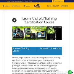 Android Training Kota Ajmer Ahmedabad Gurgaon