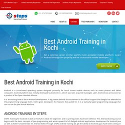 Android Training - Android App Development Training in Kochi