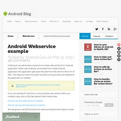 Android Webservice example