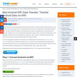 Android WiFi Data Transfer: Transfer Android Files via WiFi