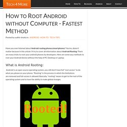 How to Root Android without Computer - Fastest Method - Tech 4 More