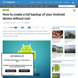 How to create a full backup of your Android device without root