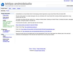 tektips-androidstudio - Visual Studio Addin for Android App develipment