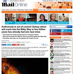 Andromeda is out of control! Galaxy which will crash into the Milky Way in four billion years has already had one near-miss