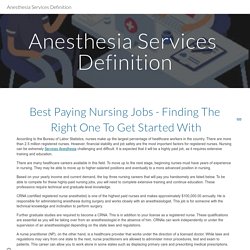 Anesthesia Services Definition