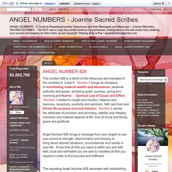 ANGEL NUMBERS - Joanne Sacred Scribes: ANGEL NUMBER 826