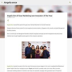 Angela Sim of Ence Marketing won Innovator of the Year