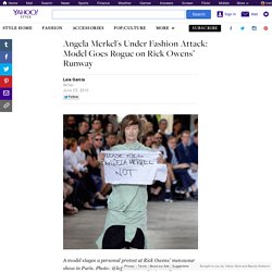 Angela Merkel's Under Fashion Attack: Model Goes Rogue on Rick Owens’ Runway