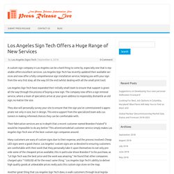 Los Angeles Sign Tech Offers a Huge Range of New Services